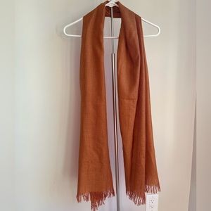 Orang/brown fall scarf